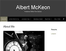 Tablet Screenshot of albertmckeon.com